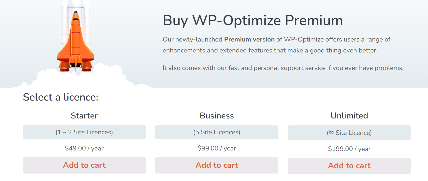 WP-Optimize - Версия Premium